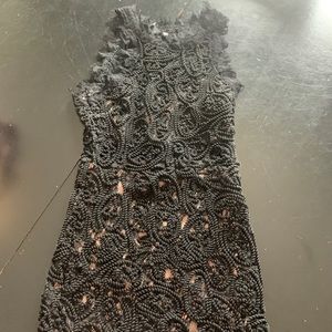formal black mini dress size S !